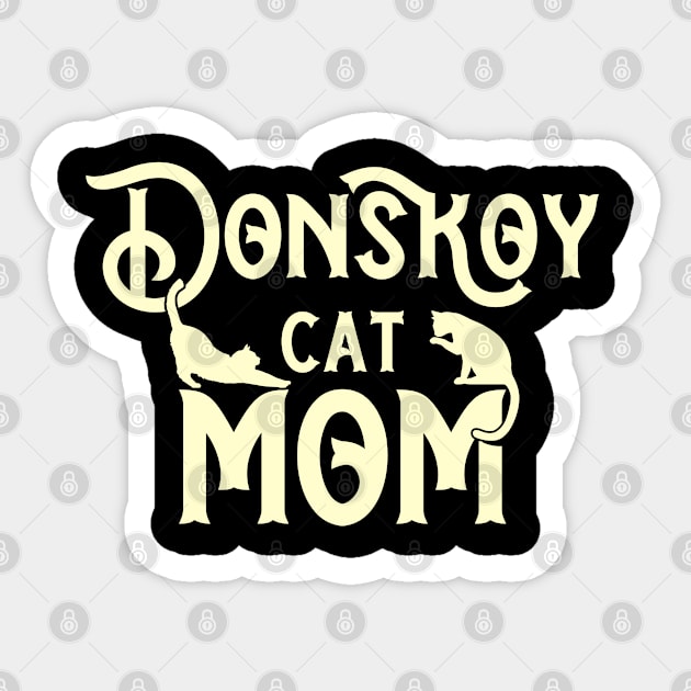 Donskoy cat mama breed. Perfect present for mother dad friend him or her Sticker by SerenityByAlex